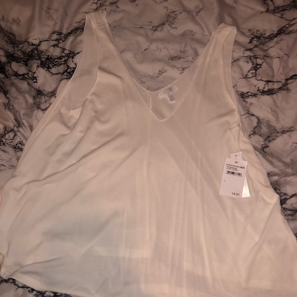 White flowy tank top